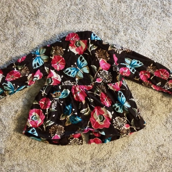 ⚘4 for $24⚘ Corduroy floral/butterfly fall jacket - Picture 4 of 4